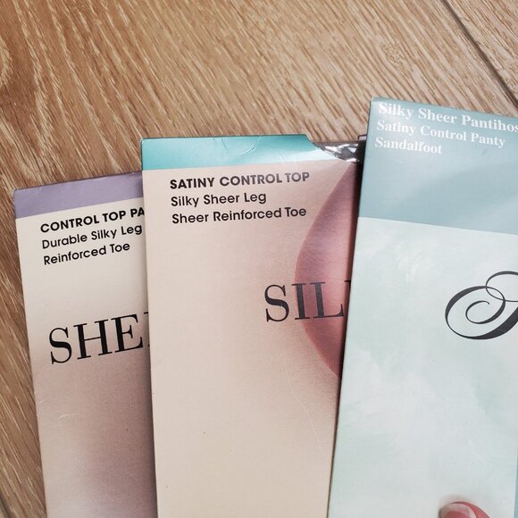 Lot of 3 East 5th Sheer & Worthington Control Top Pantyhose, Short/Average Multi - Picture 9 of 11